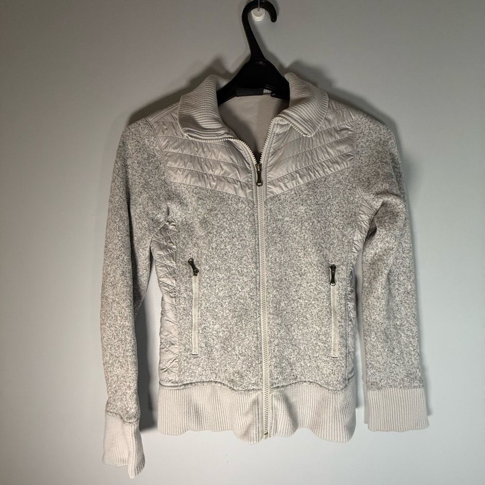 Marmot Women’s Small Heathered Grey Knit Polyester Fleece Full Zip Jacket